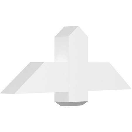 Ekena Millwork Eugene Architectural Grade PVC Gable Bracket, 36"W x 13 1/2"H x 4"D x 6"F, 9/12 Pitch GBP036X14X0406EUG00